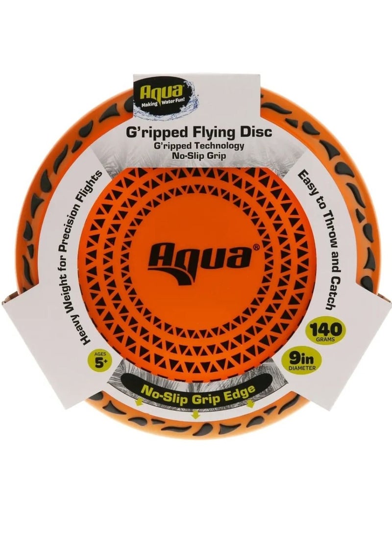 Aqua Gripped Flying Disc 9 Inches Easy To Throw And Catch